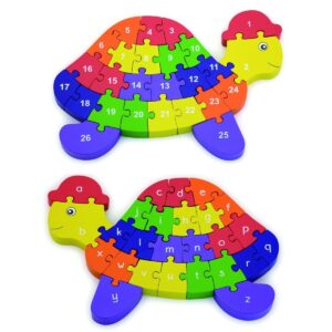 Rompecabezas 3D con forma de tortuga - Madera
